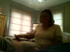 In front of the camera, an incredibly pampered bitch is giving me a brief tugjob.